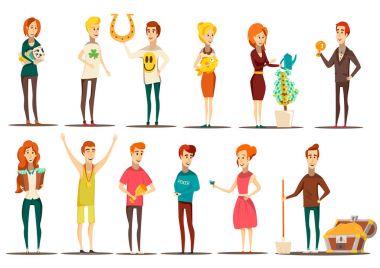 Şanslı ruh karakter koleksiyonu