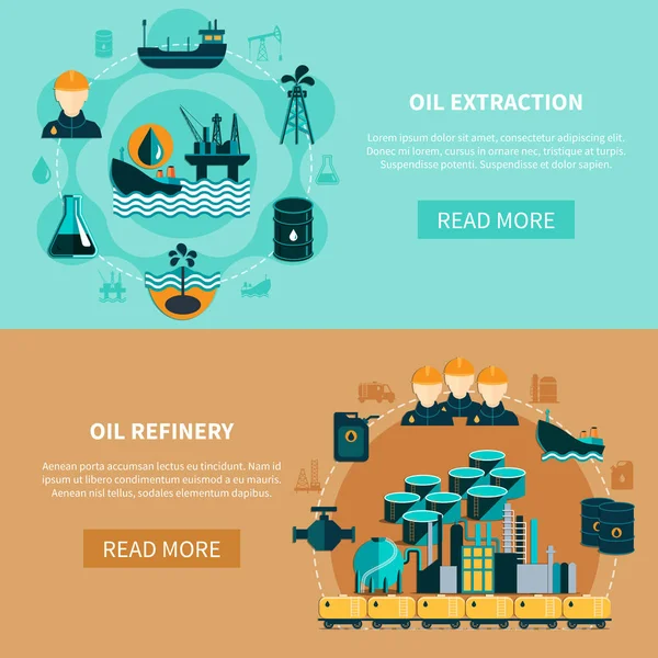 Σετ πανό μεταφορά πετρελαίου — Διανυσματικό Αρχείο