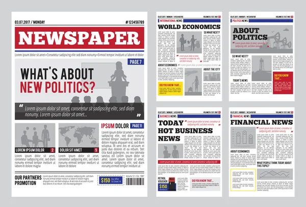 Newspaper Design Template — Stock Vector