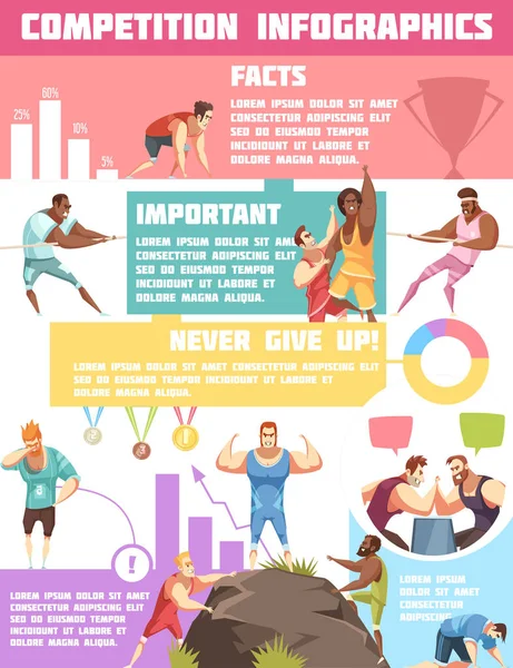 Sport toernooien Infographic Poster — Stockvector