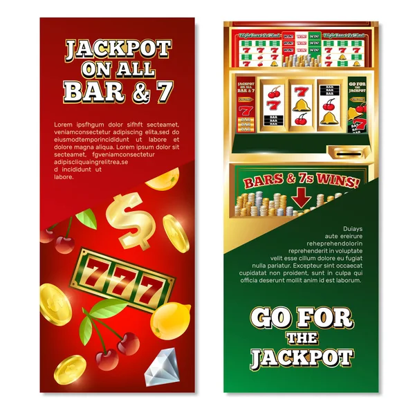 Bandiere verticali della slot machine — Vettoriale Stock