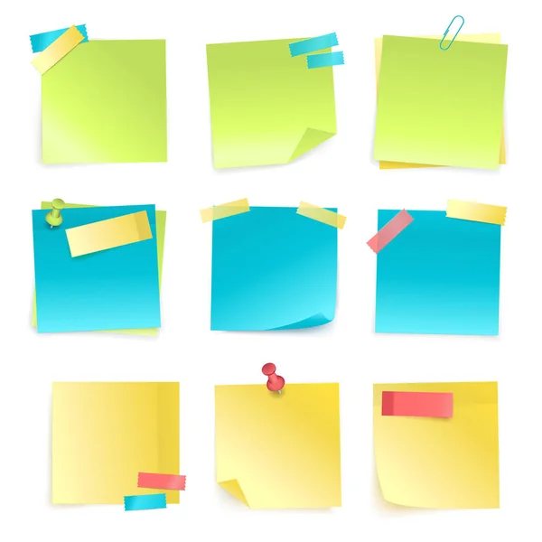 Sticky Notes Set — Stock Vector