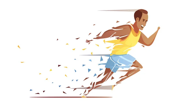 Concept de déchiquetage athlète Track — Image vectorielle