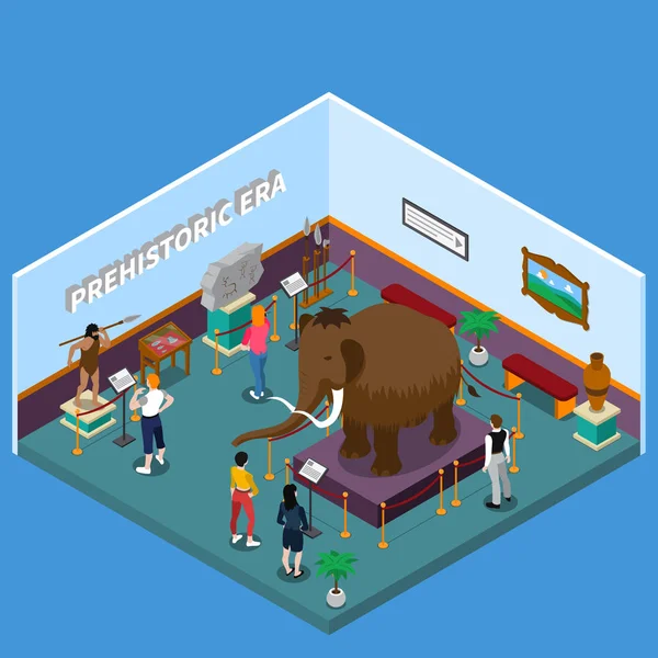 Historisch Museum isometrische illustratie — Stockvector