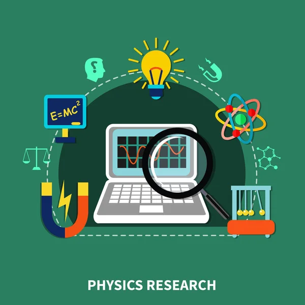 Forschungselemente der Physik — Stockvektor
