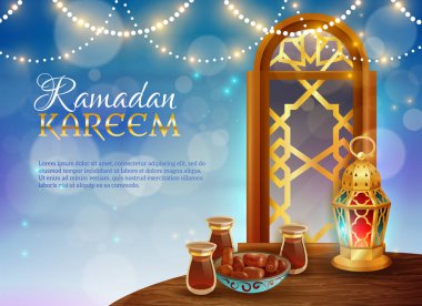 Ramazan Kareem geleneksel festival gıda Poster