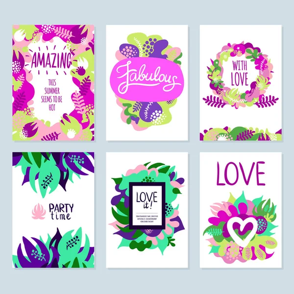 Conjunto de banners florales — Archivo Imágenes Vectoriales