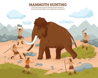 Mamut avcılık arka plan 