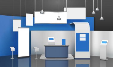 Fuar Stand Mockup kompozisyon