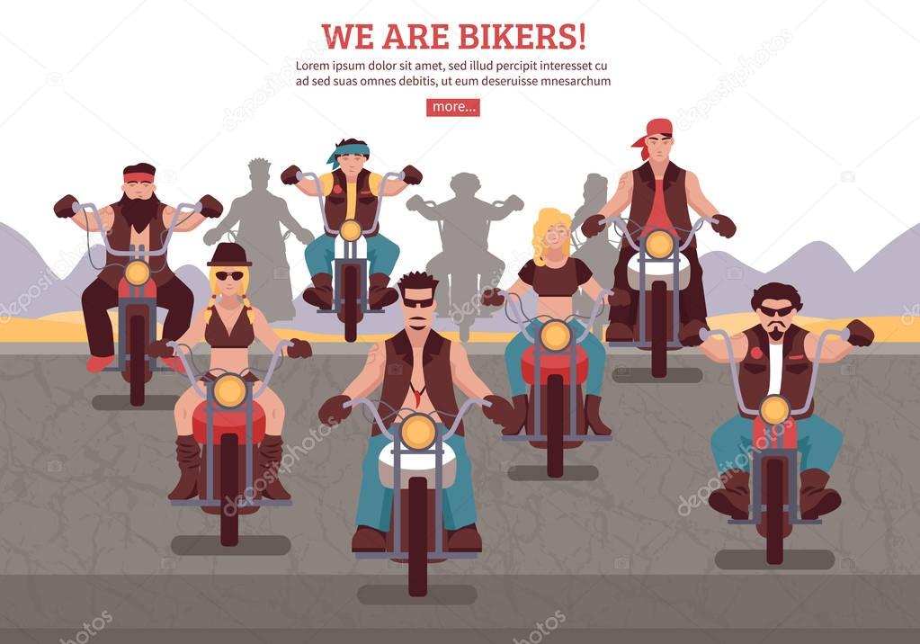 Bikers Background Illustration