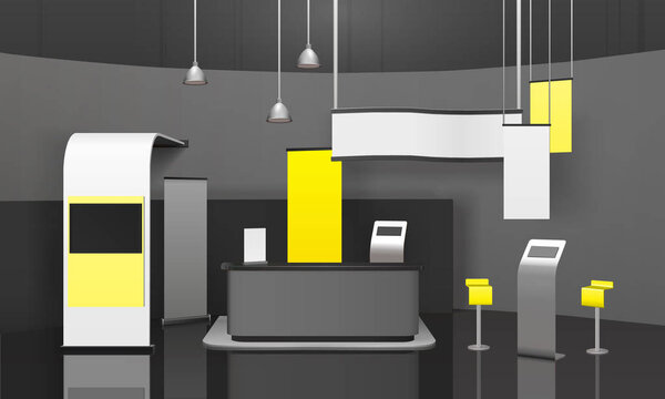 Рекламный стенд 3D Mockup
