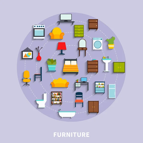 Furniture Concept Illustration — Stock Vector