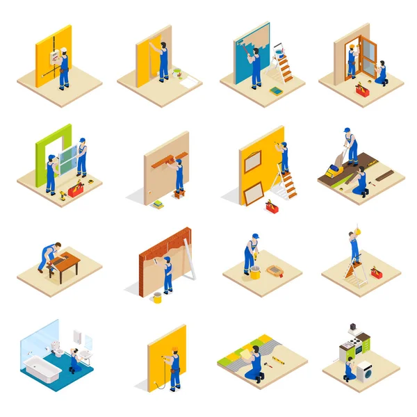 Home repair isometric set — Stock Vector