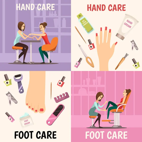 Conjunto de ícones de conceito de manicure —  Vetores de Stock