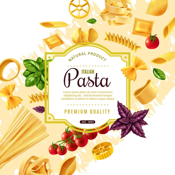 Marco decorativo de pasta — Vector de stock