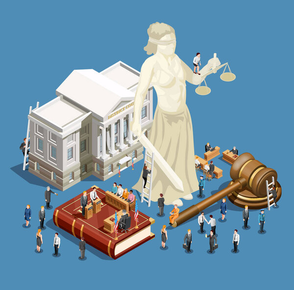 Law Isometric Icon