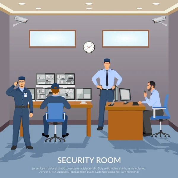 Illustration de la salle de sécurité — Image vectorielle