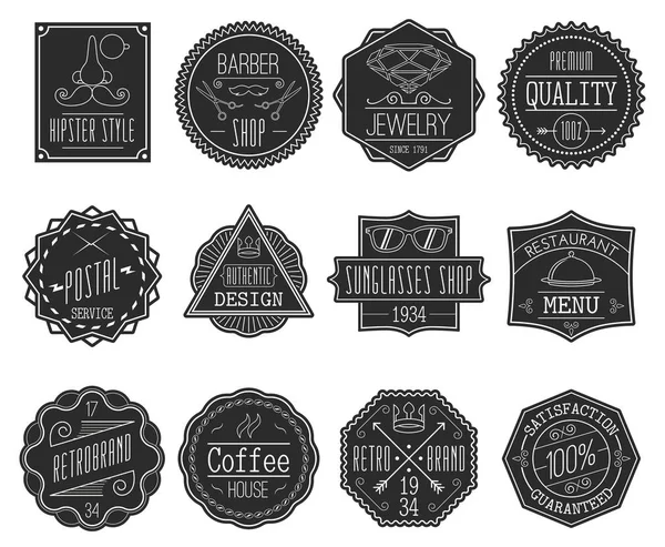 Retro Labels Set — Stock Vector