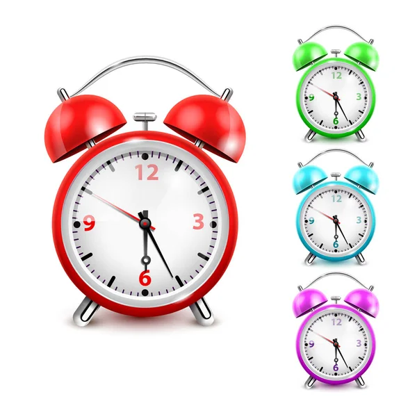 Reloj despertador icono conjunto — Vector de stock