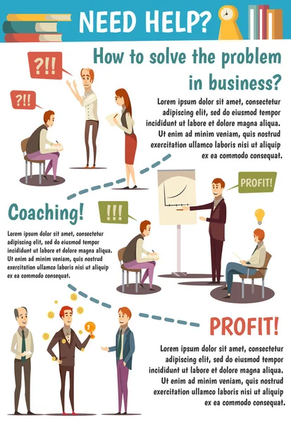 Business Trainings And Coaching Flowchart — Stock Vector