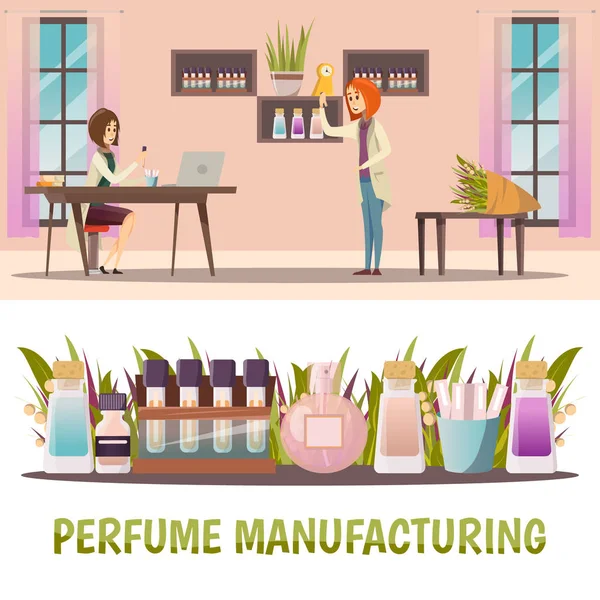 Perfume Shop Banner Set — Stock Vector