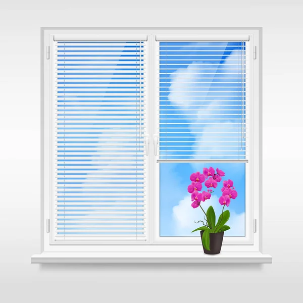 Home Window Design Concept — Stock Vector