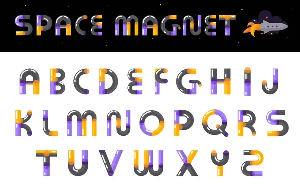 Alfabet creatieve lettertypeset Letters — Stockvector