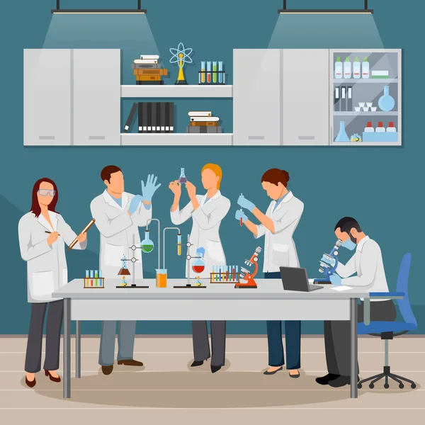 Vetenskap och laboratorium Illustration — Stock vektor
