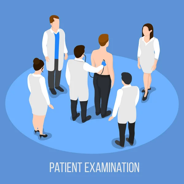 Patient Examination Medical Background — Stock Vector
