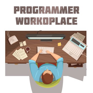 Programcı işyeri karikatür kavramı