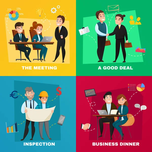 Business People Concept Set — Stock Vector