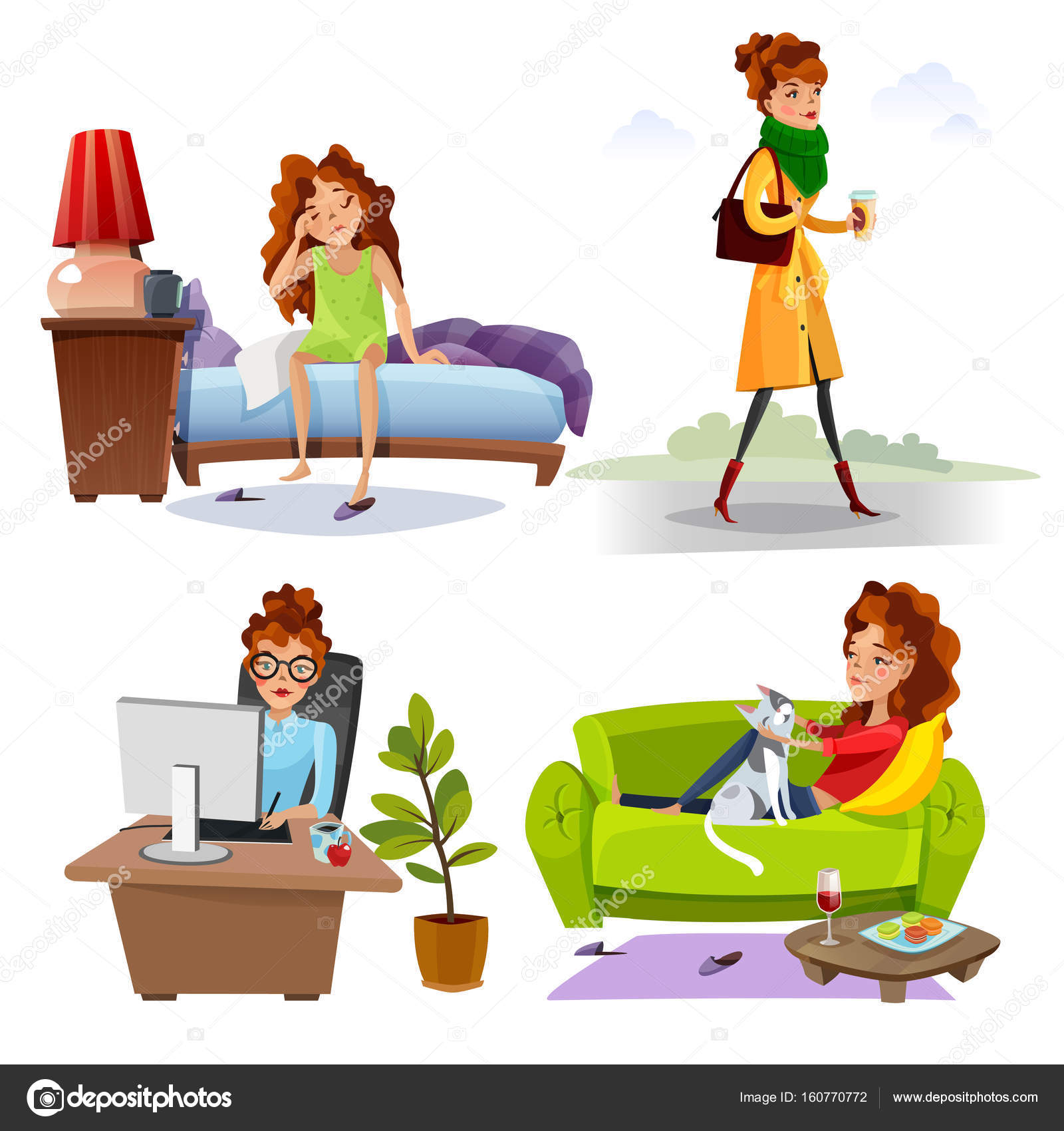 рутина иллюстрация. утренние рутины для детей. режим бизнесмена. ежедневные дела женщины иллюстрации. рутина дня.