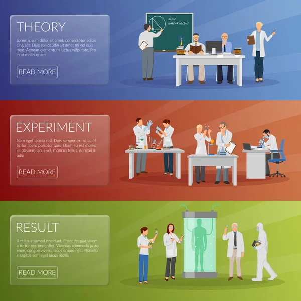 Ensemble de bannières scientifiques — Image vectorielle