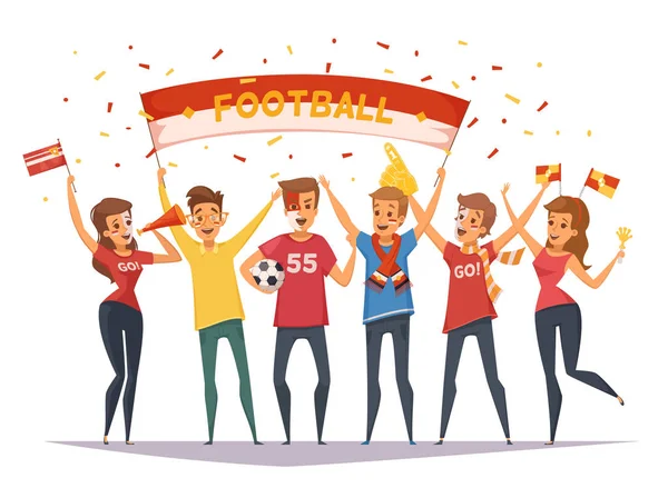 Fan fanatik tutkunu grup kompozisyon