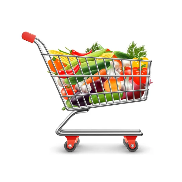 Vegetables Shopping Concept — Stock Vector