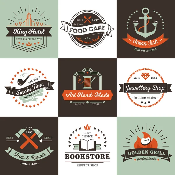 Logos Vintage Design Concept — Image vectorielle