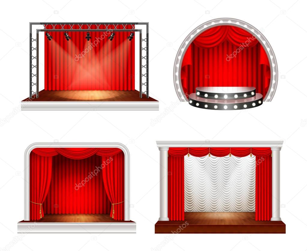 Realistic Stage Design Set 