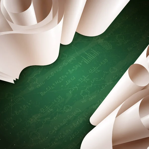 Papel 3d rolo fundo — Vetor de Stock