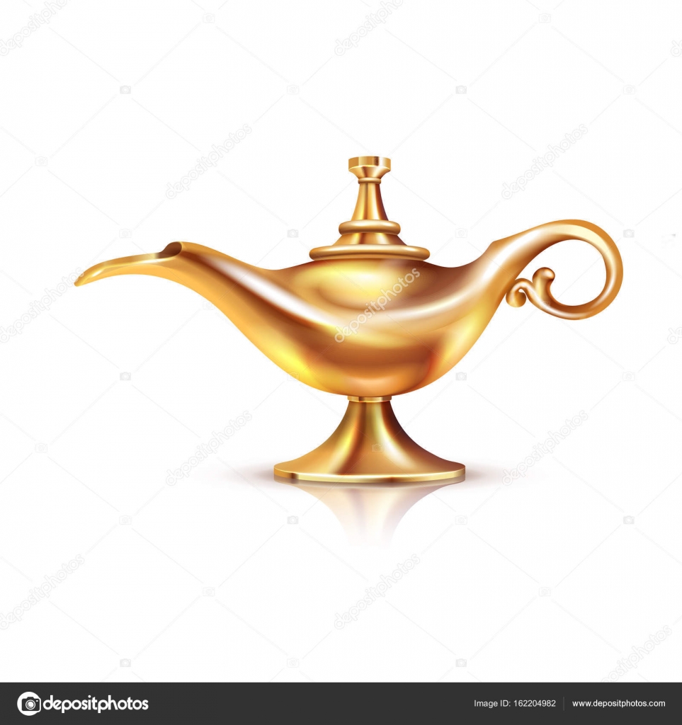 Lámpara Aladdin Composición aislada Vector de stock por ©macrovector  162204982