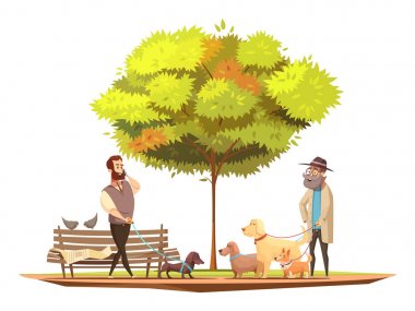 Köpek konsept illüstrasyon