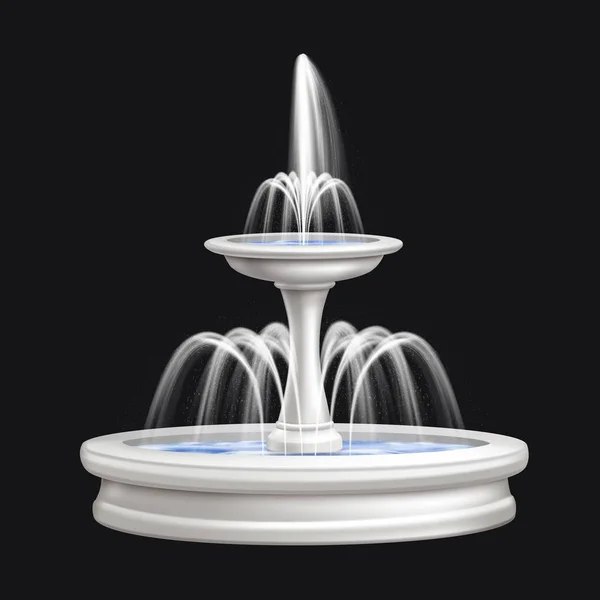 Fontaines Réaliste Isolé Composition — Image vectorielle