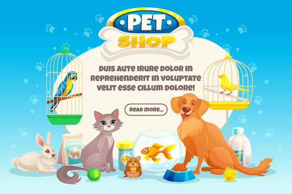 Pet Shop σύνθεση — Διανυσματικό Αρχείο
