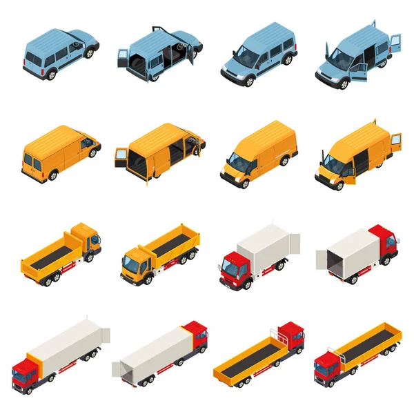 Recogida de vehículos de transporte de mercancías — Vector de stock