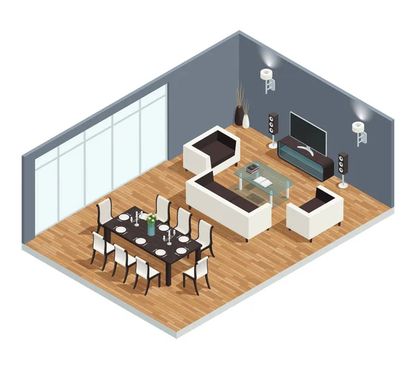Concept de salle à manger — Image vectorielle