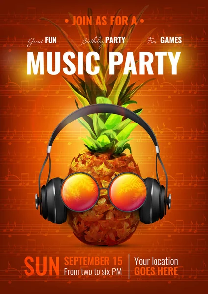 Music Party Poster — Stock Vector