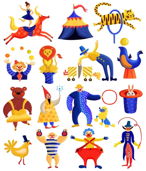 Circus Artists Collection — Stock Vector
