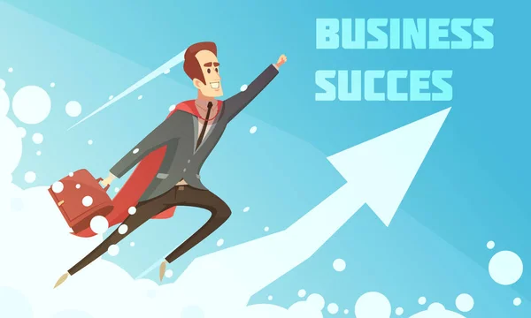 Επιχειρηματική επιτυχία ανάπτυξης συμβολική αφίσα — Διανυσματικό Αρχείο