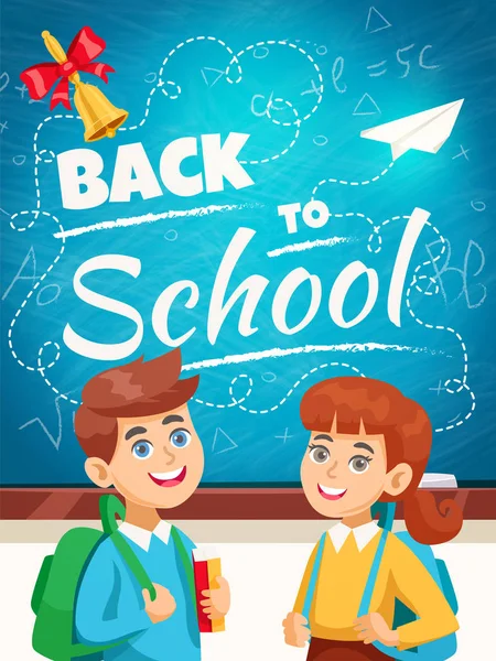 Back To School Background Poster — Stock Vector