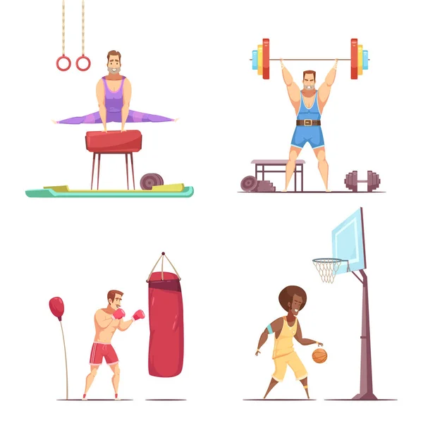 Los hombres toman deporte conjunto — Vector de stock