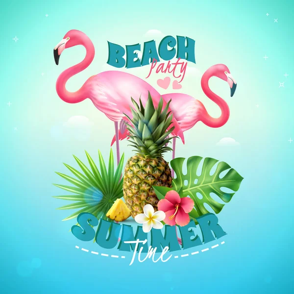 Fondo de fiesta playa — Vector de stock